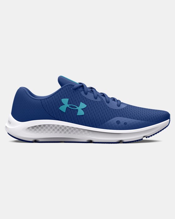 Men's UA Charged Pursuit 3 Running Shoes, Blue, pdpMainDesktop image number 0